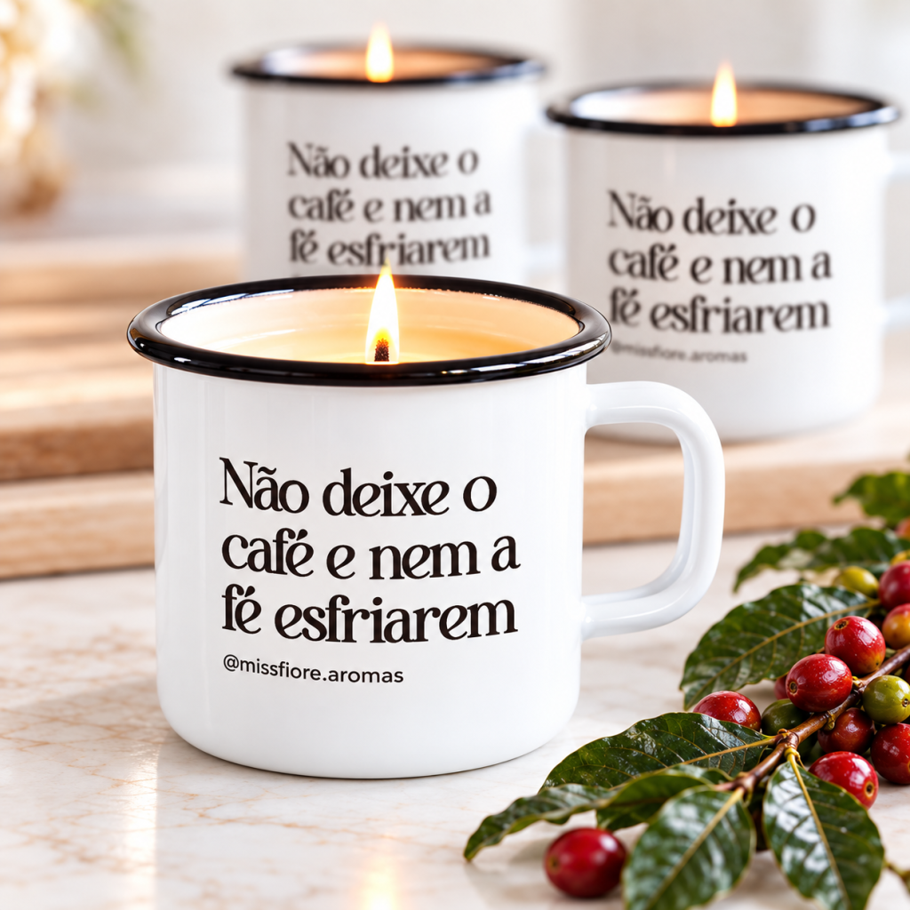 Caneca Esmaltada 110g I Vela Aromática