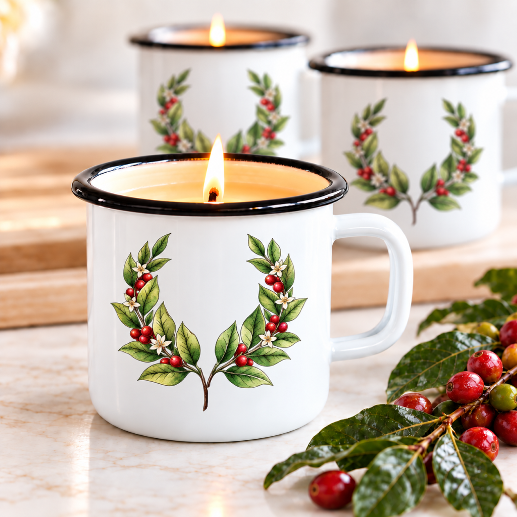 Caneca Esmaltada 110g I Vela Aromática