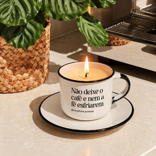 Caneca Esmaltada 110g I Vela Aromática